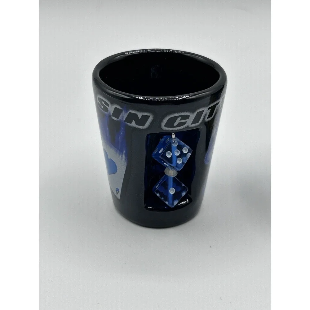 Las Vegas Sin City Dice Novelty Shot Glass Set Of 2‎